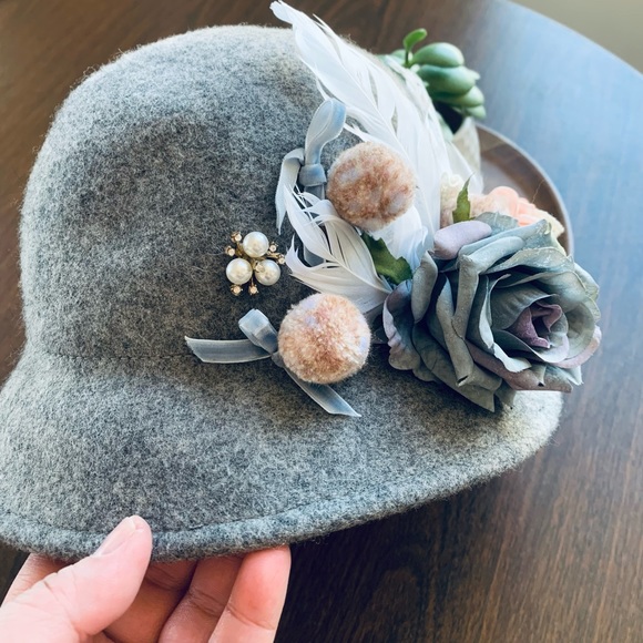 New without tag Gray wool designer hat  👒 - Picture 4 of 4